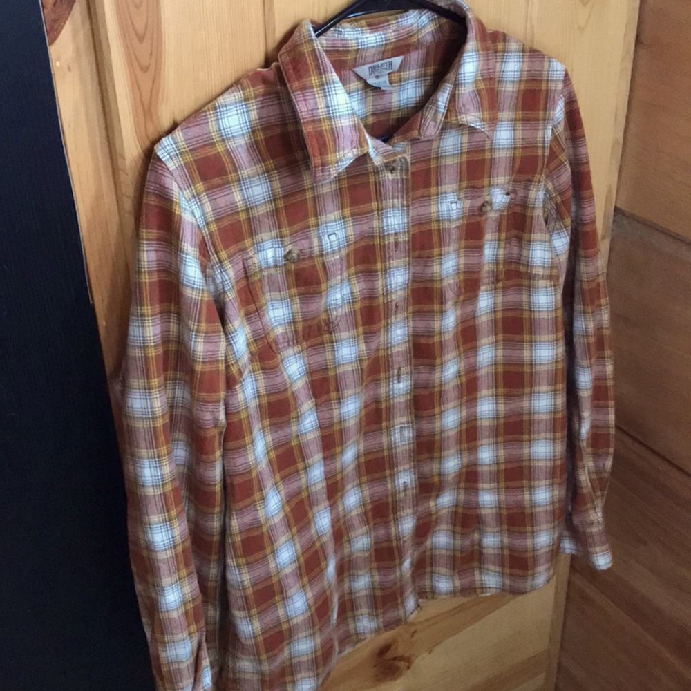 Duluth Trading Co Free Swingin Flannel Shirt